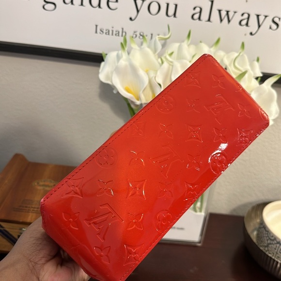 ❌SOLD❌ VINTAGE Louis Vuitton 2006 Monogram Vernis Lead PM Hand Bag Red Rouge ❤️✨ - Picture 9 of 16